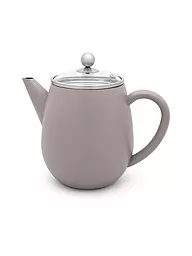 BREDEMEIJER | Teiera a doppia parete EVA 1,1 l Bianco / Opaco | Grigio chiaro