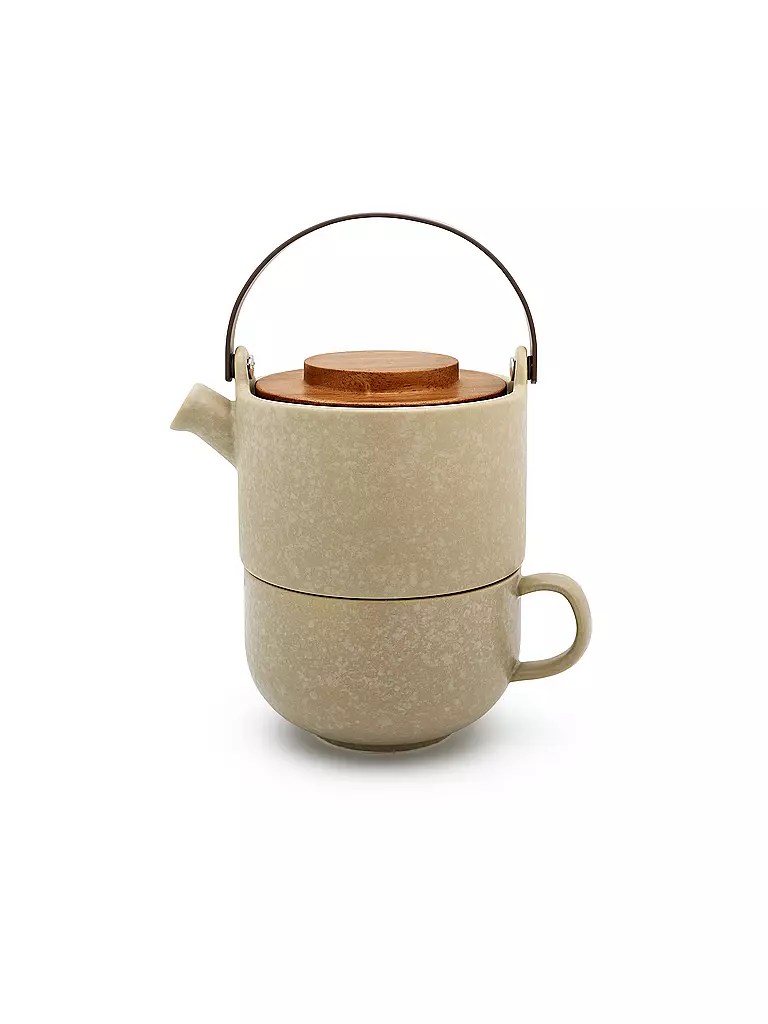 BREDEMEIJER | Teiera TEA FOR ONE UMEA 0,5l Grigio argilla / Bambù | Cammello