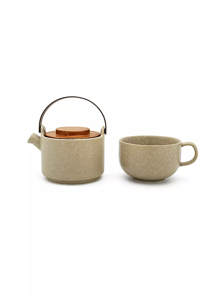 BREDEMEIJER | Teiera TEA FOR ONE UMEA 0,5l Grigio argilla / Bambù | Cammello