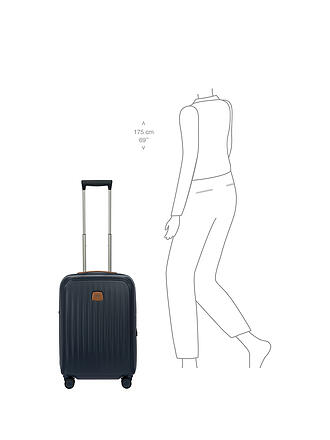 BRICS | Trolley da cabina 55 cm espandibile TAORMINA Blue