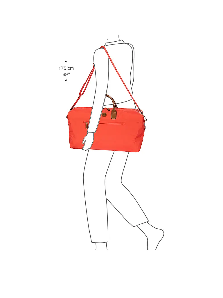 BRICS | Borsa da viaggio X-Travel 55cm Papavero / Poppy | Arancione