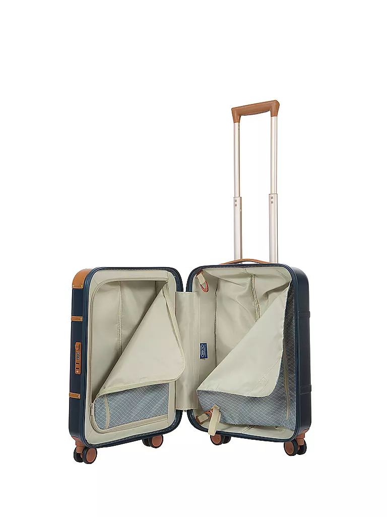 BRICS | Trolley "Bellagio" 55cm (Blu/Tabacco) | Blu