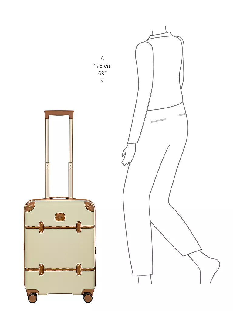 BRICS | Trolley hart BELLAGIO 55cm creme | Beige