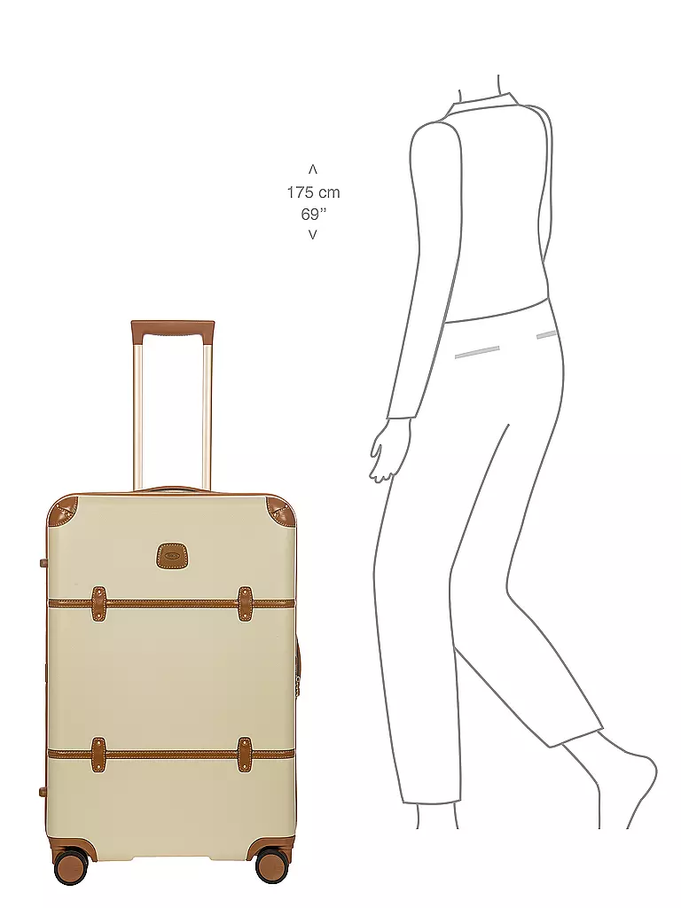 BRICS | Trolley hart BELLAGIO 70,5cm Creme | Beige