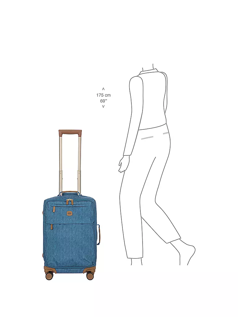 BRICS | Trolley X Travel 55cm Jeans | Blu