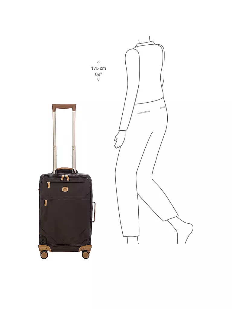 BRICS | Trolley X Travel 55cm Marrone | Marrone