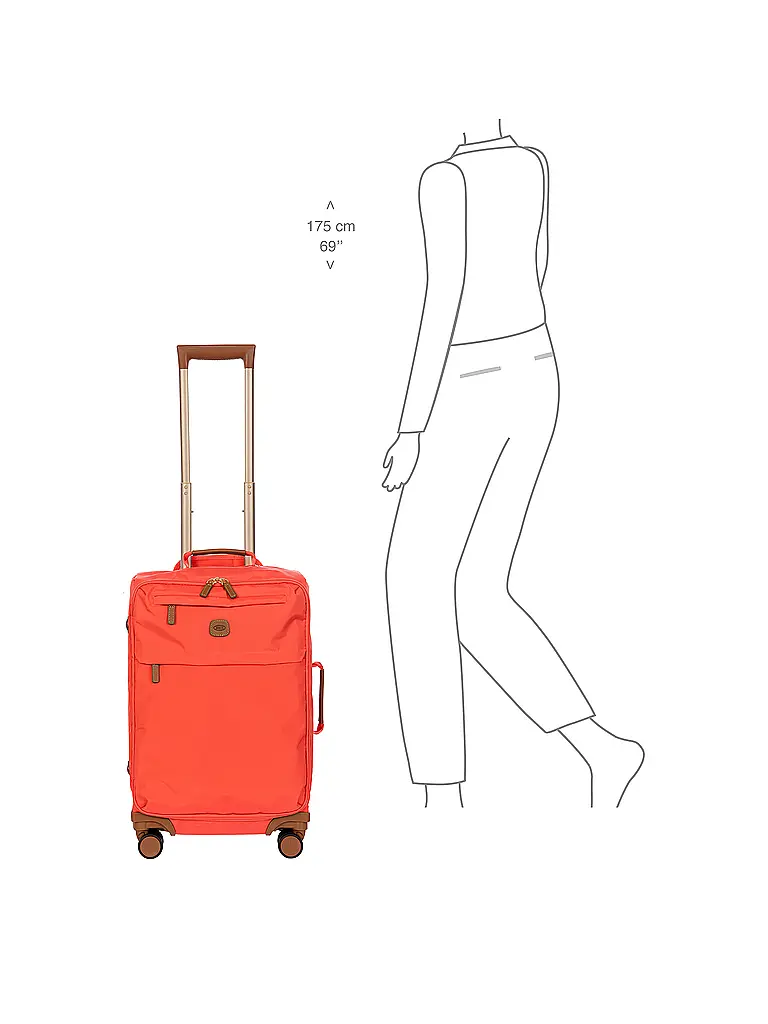 BRICS | Trolley X-Travel 55cm Papavero / Poppy | Arancione