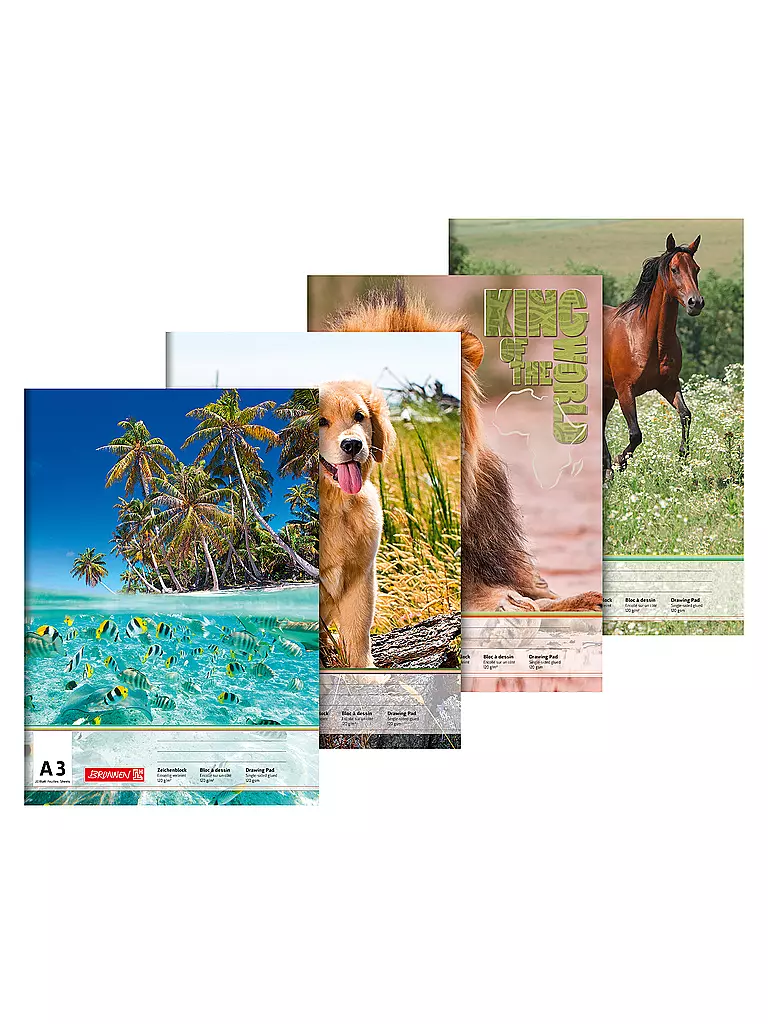 BRUNNEN VERLAG | Blocco da disegno A3 - 20 fogli | Senza colore