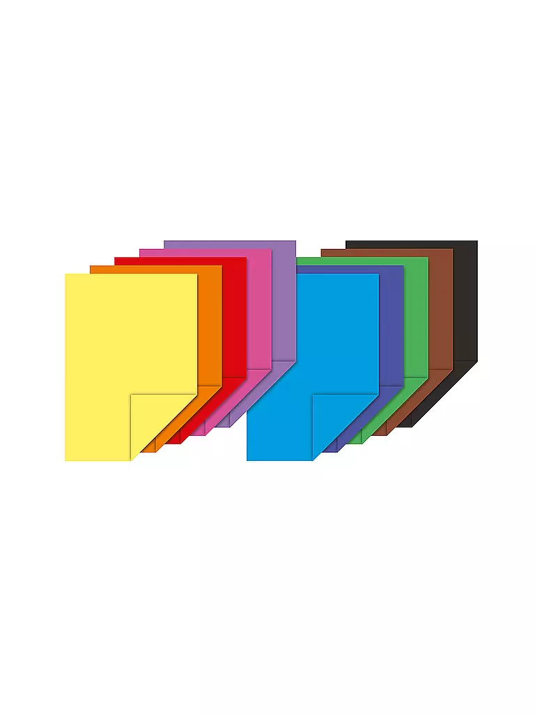 BRUNNEN VERLAG | Blocco di carta colorata A3 - 10 fogli | Senza colore