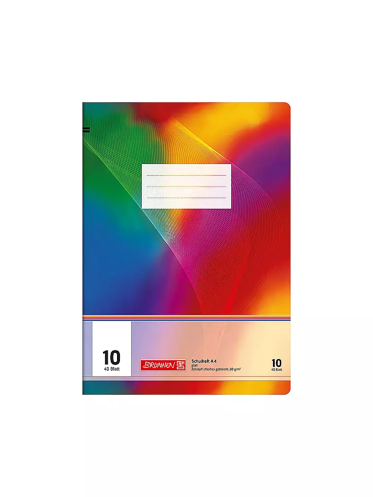 BRUNNEN VERLAG | Quaderno A4 Liscio 40 Fogli | Senza colore