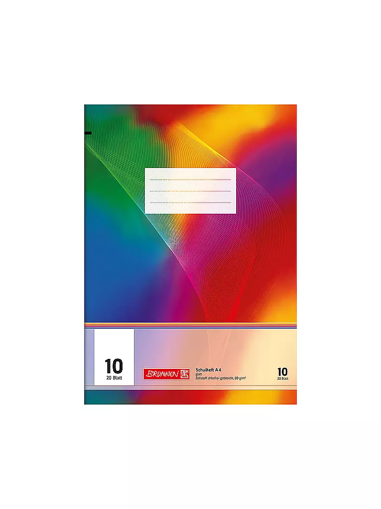 BRUNNEN VERLAG | Quaderno A4 Liscio20 Fogli | Senza colore