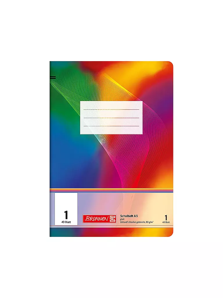 BRUNNEN VERLAG | Quaderno A5 Liscio 40 Fogli | Senza colore