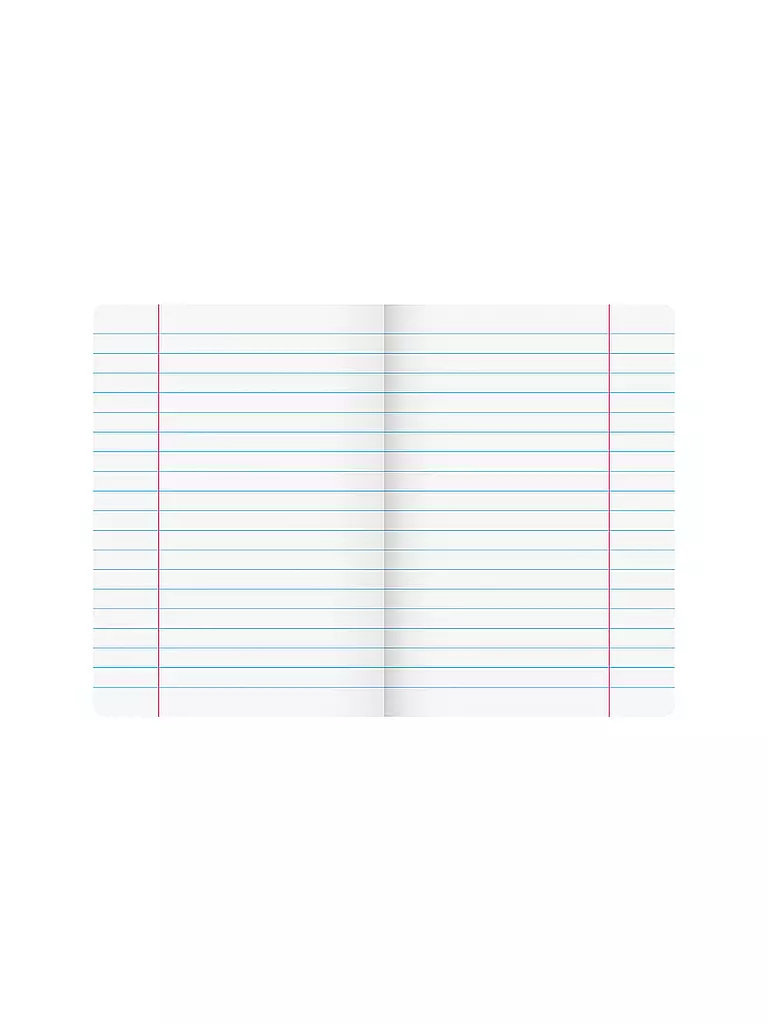 BRUNNEN VERLAG | Quaderno A5 Righe 10 mm 40 fogli con margine di correzione | Senza colore