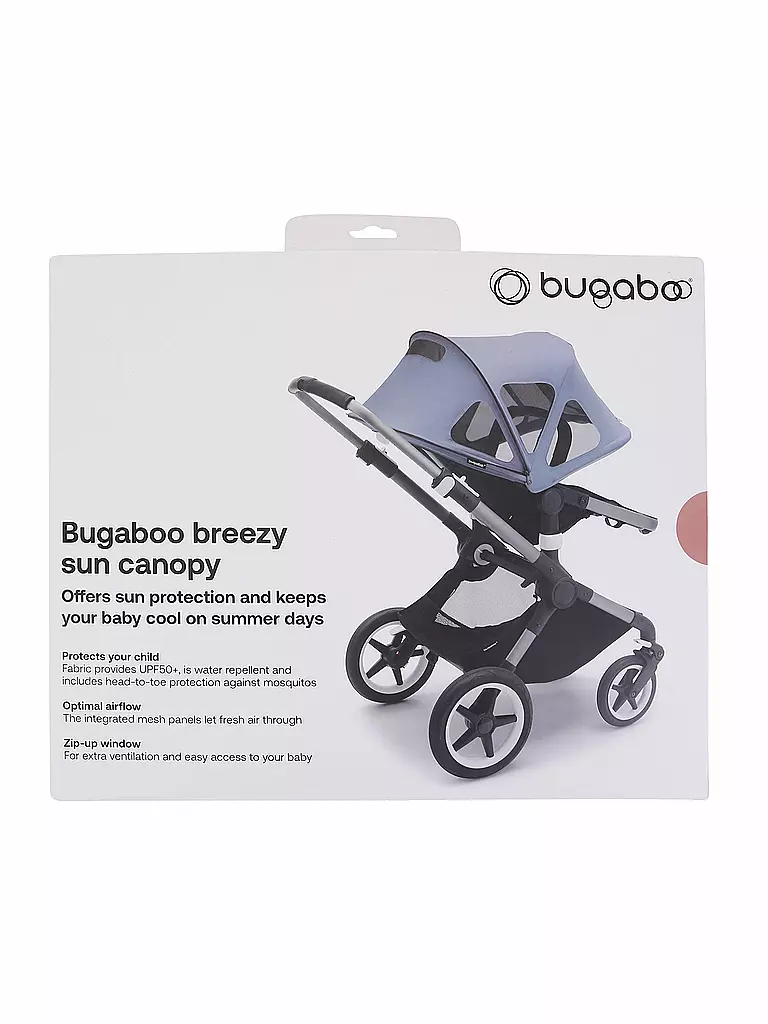 BUGABOO | Parasole per bambini
Bugaboo breezy
Tettuccio parasole
Offre protezione solare e mantiene il tuo bambino fresco nelle giornate estive
Protegge il tuo bambino
Il tessuto offre UPF50+, è idrorepellente e include la protezione dalla testa ai piedi contro le | Rosa