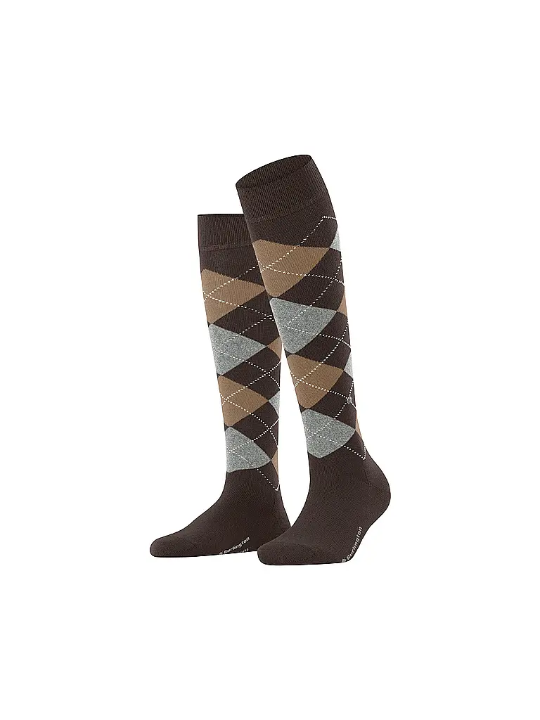 BURLINGTON | Calze al ginocchio da donna MARYLEBONE marrone scuro | Marrone
