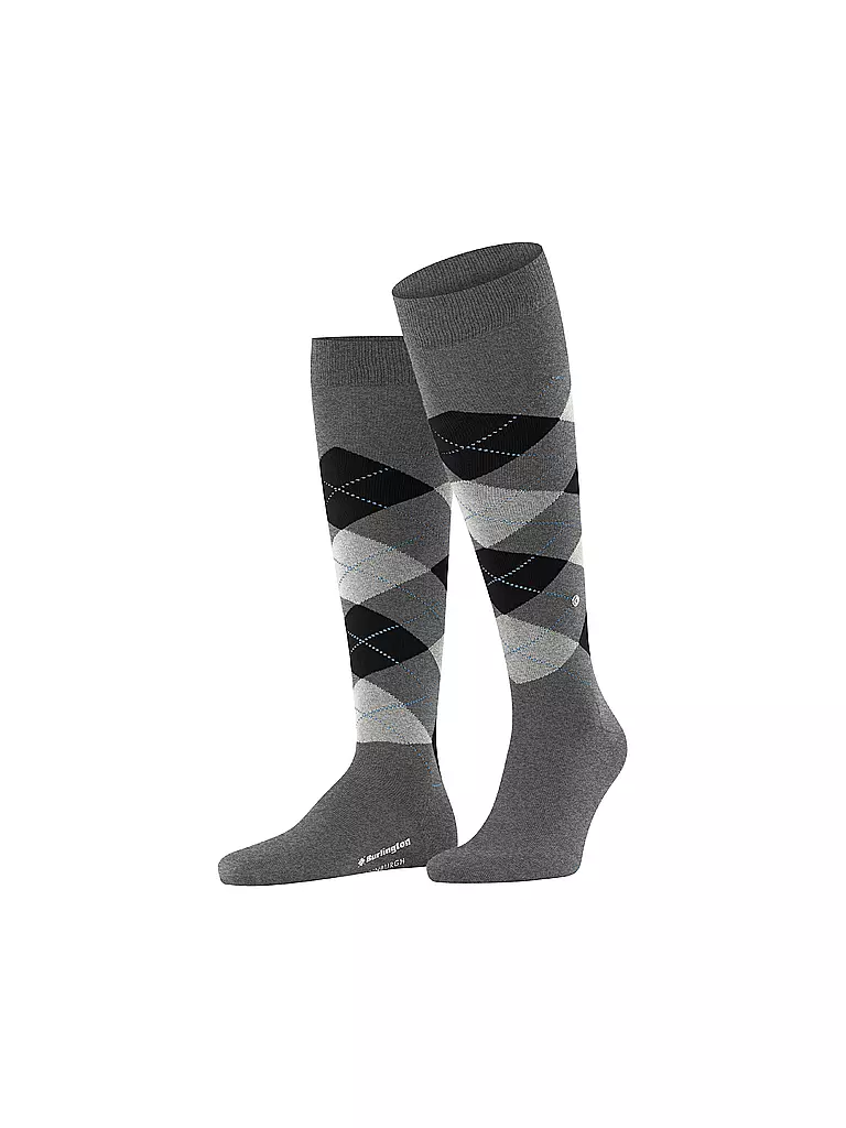 BURLINGTON | Calze al ginocchio da uomo EDINBURGH 40-46 asfalto mel | Grigio