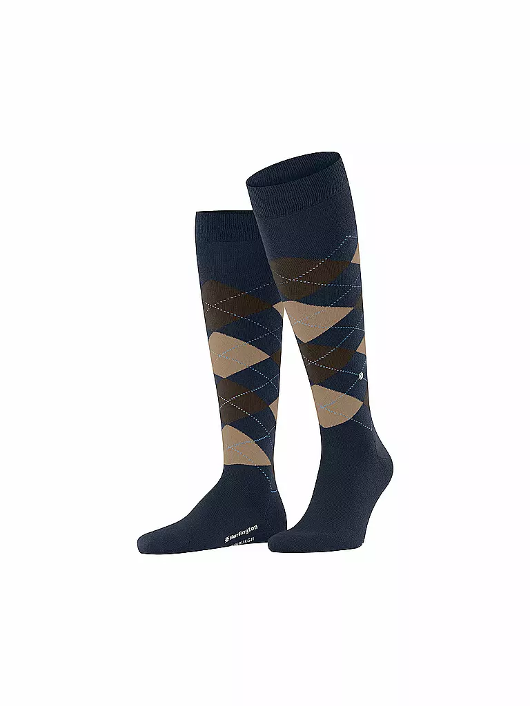 BURLINGTON | Calze al ginocchio da uomo EDINBURGH 40-46 blu navy | Blu scuro