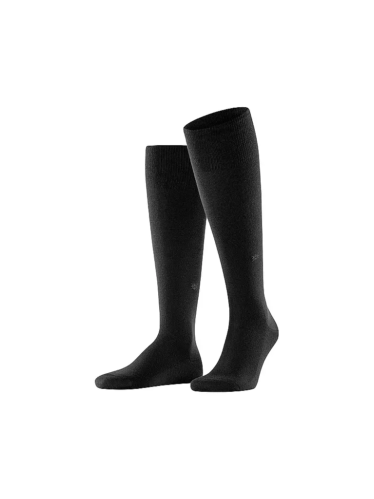 BURLINGTON | Calze al ginocchio da uomo LEEDS 40-46 nere | Nero