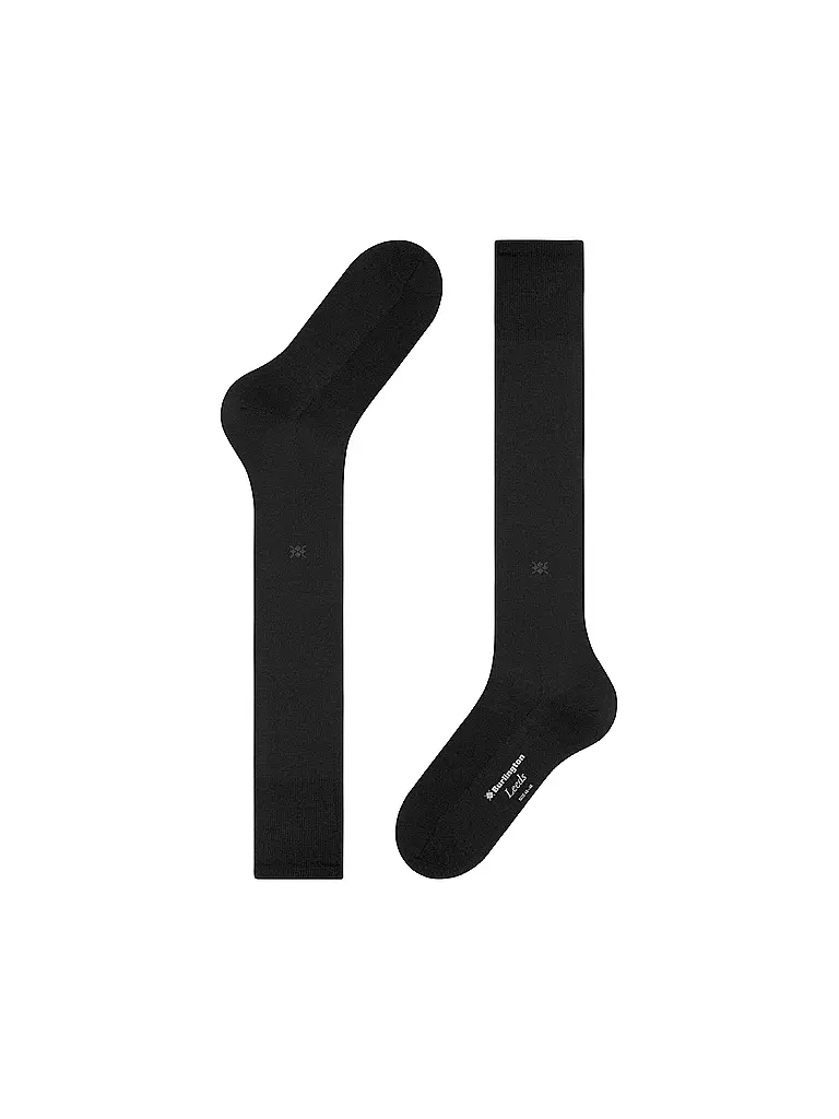 BURLINGTON | Calze al ginocchio da uomo LEEDS 40-46 nere | 