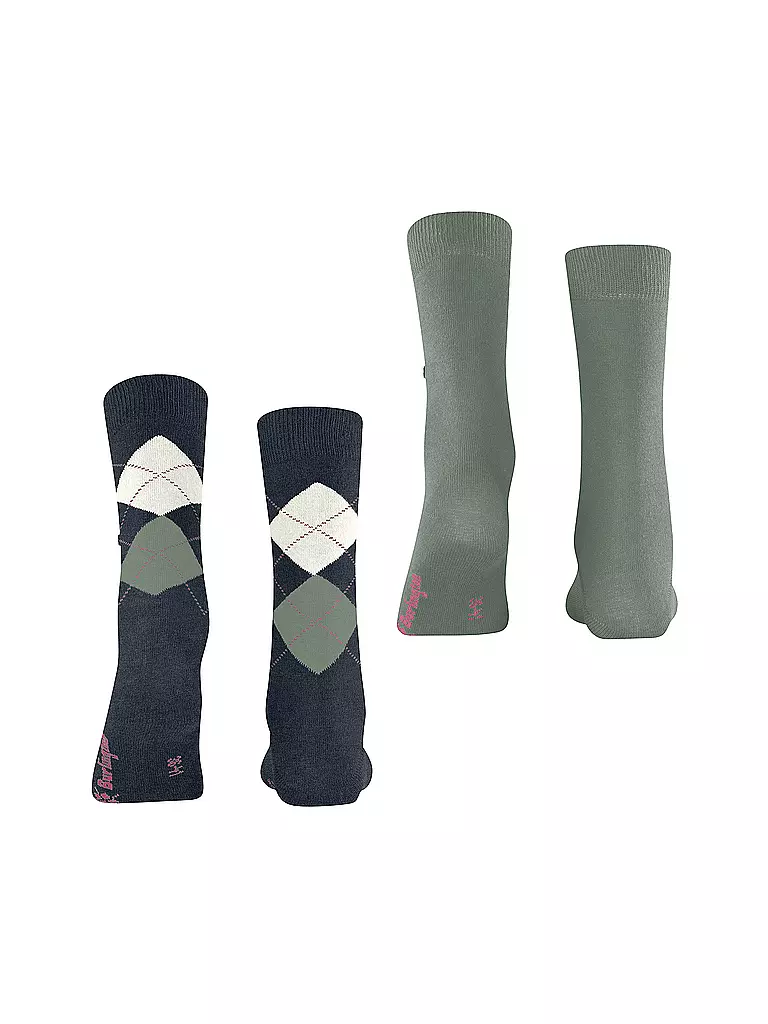 BURLINGTON | Calze da donna EVERYDAY, confezione da 2 paia, 36-41, blu navy/bianco | 
