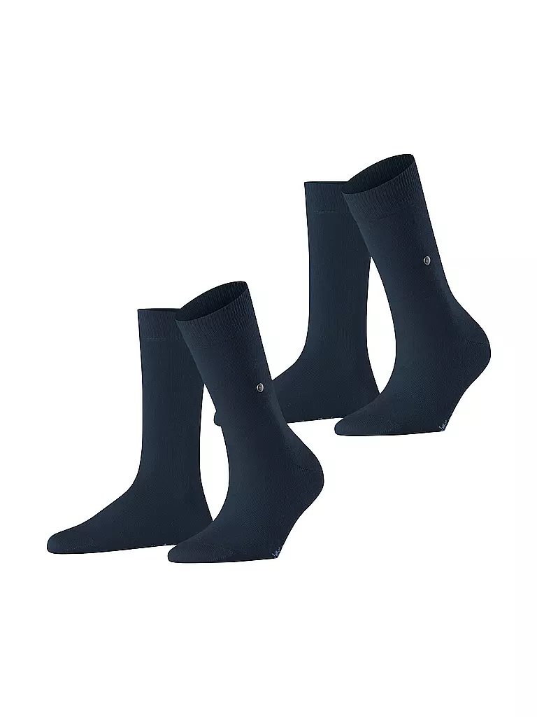 BURLINGTON | Calze da donna EVERYDAY, confezione da 2 paia, 36-41 blu navy | Blu scuro
