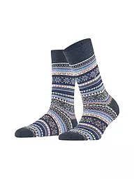 BURLINGTON | Calze da donna FAIR ISLE DELIGHT 36-41 nero | Blu