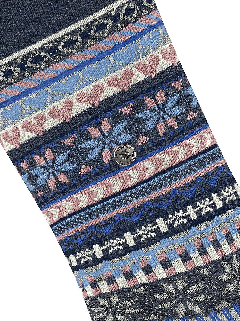 BURLINGTON | Calze da donna FAIR ISLE DELIGHT 36-41 blu scuro mel. | 