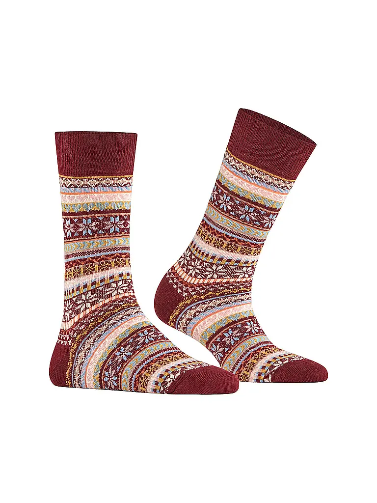 BURLINGTON | Calze da donna FAIR ISLE DELIGHT 36-41 claret | 