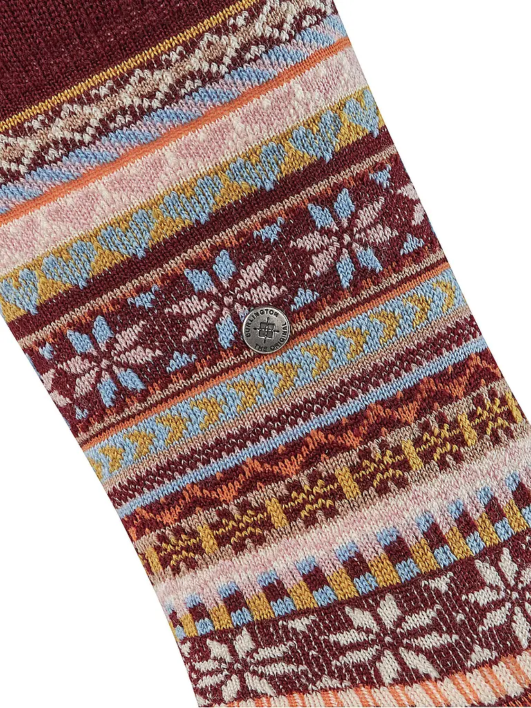 BURLINGTON | Calze da donna FAIR ISLE DELIGHT 36-41 claret | 