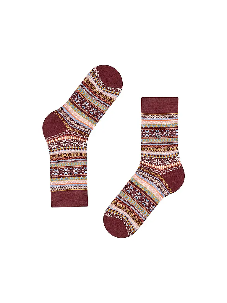 BURLINGTON | Calze da donna FAIR ISLE DELIGHT 36-41 claret | 