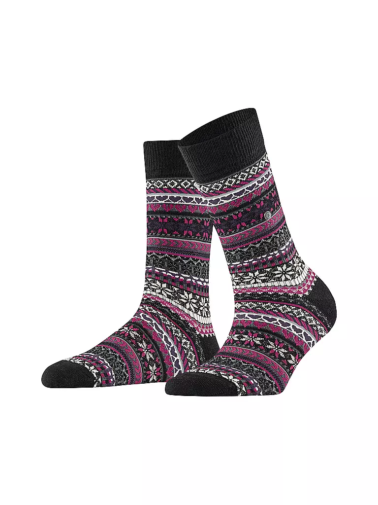 BURLINGTON | Calze da donna FAIR ISLE DELIGHT 36-41 nero | Nero