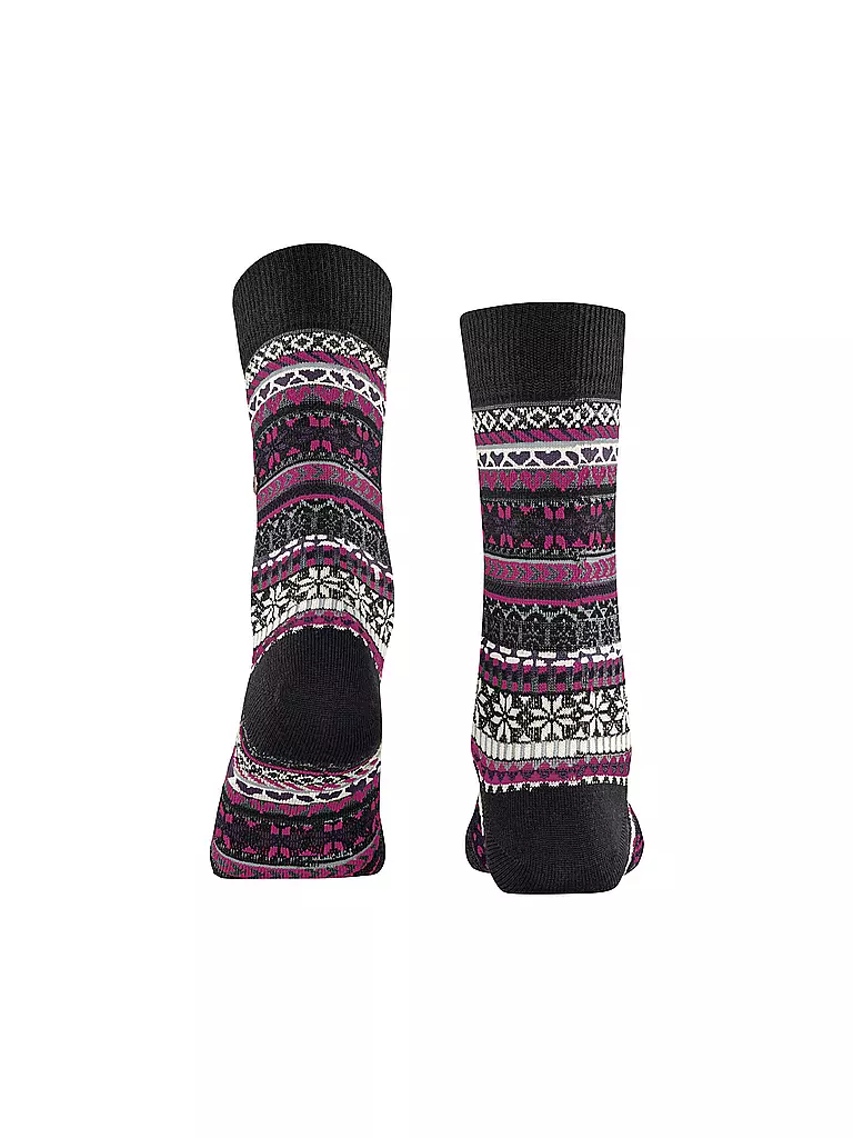 BURLINGTON | Calze da donna FAIR ISLE DELIGHT 36-41 nero | Nero