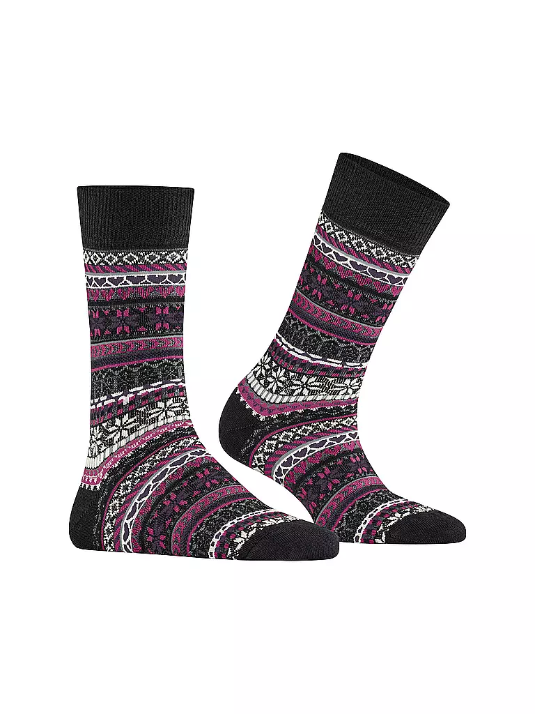 BURLINGTON | Calze da donna FAIR ISLE DELIGHT 36-41 nero | Nero