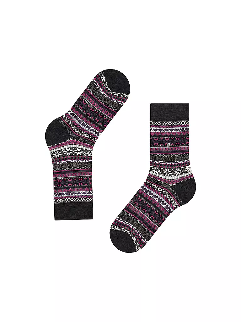 BURLINGTON | Calze da donna FAIR ISLE DELIGHT 36-41 nero | Nero