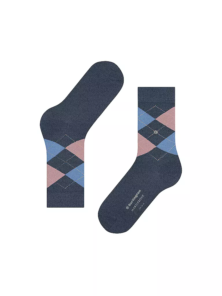 BURLINGTON | Calze da donna MARYLEBONE 36-41 blu scuro melange | 