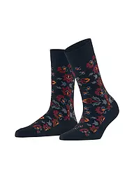 BURLINGTON | Calze da donna VELVET BLOOMS 36-41 blu navy | Blu scuro