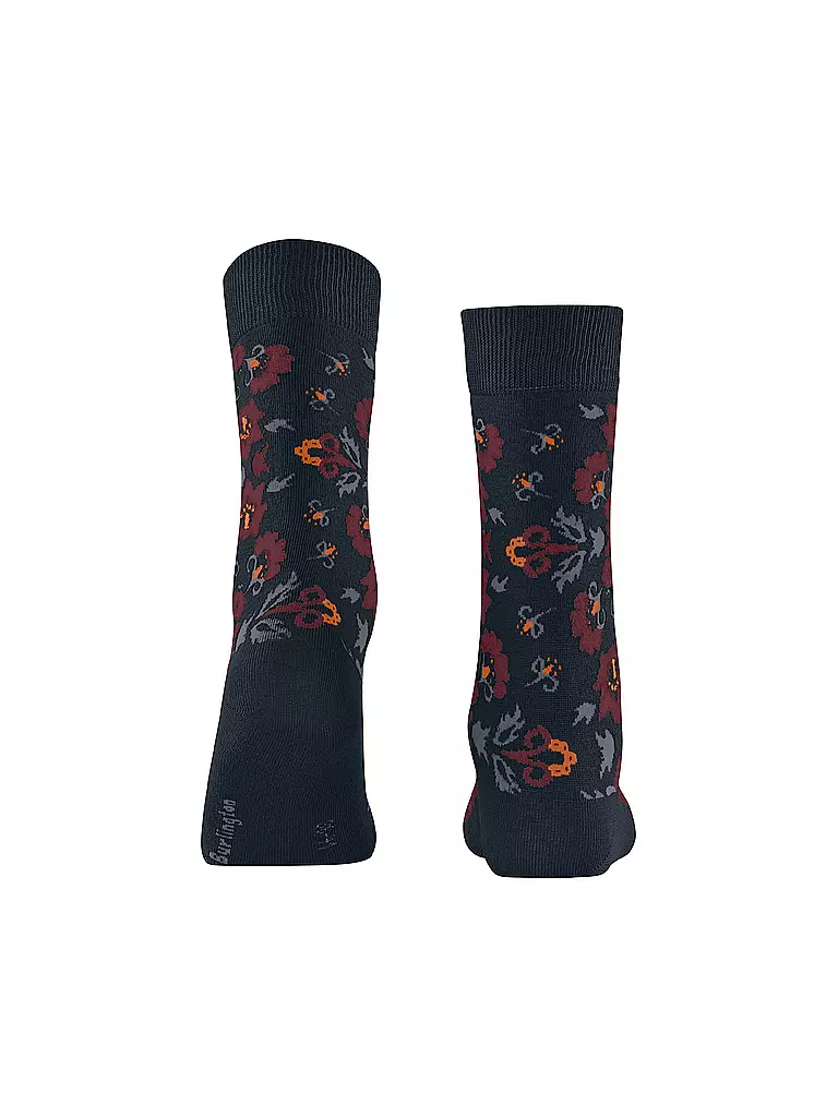 BURLINGTON | Calze da donna VELVET BLOOMS 36-41 blu navy | Blu scuro
