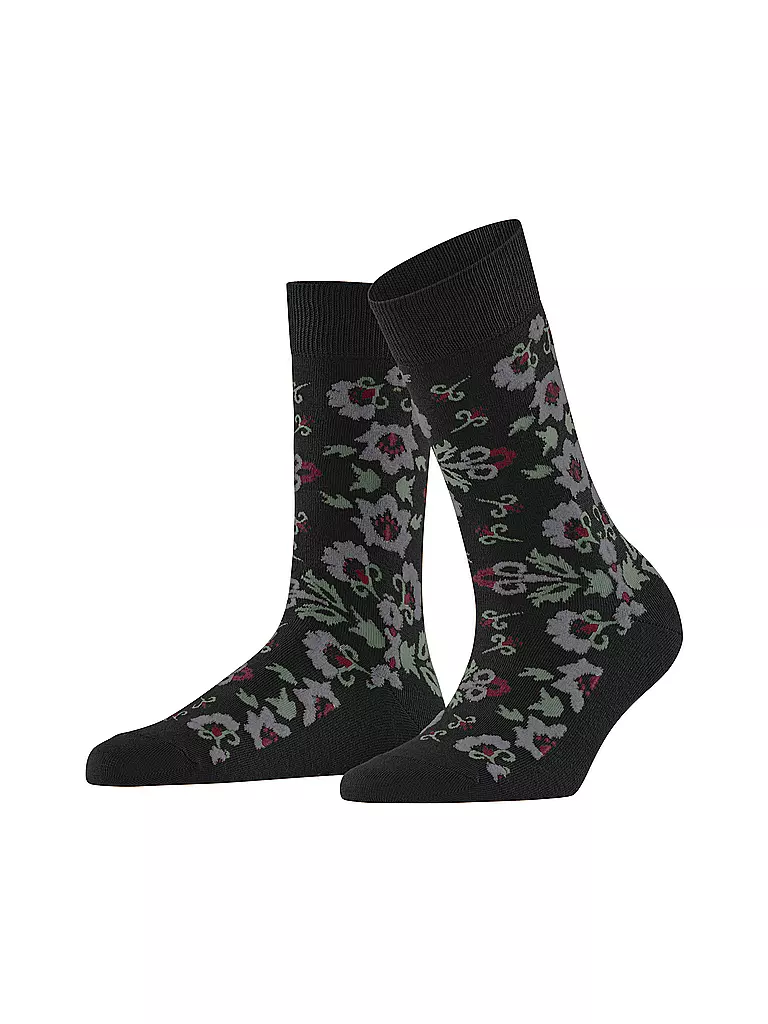 BURLINGTON | Calze da donna VELVET BLOOMS 36-41 nere | Nero
