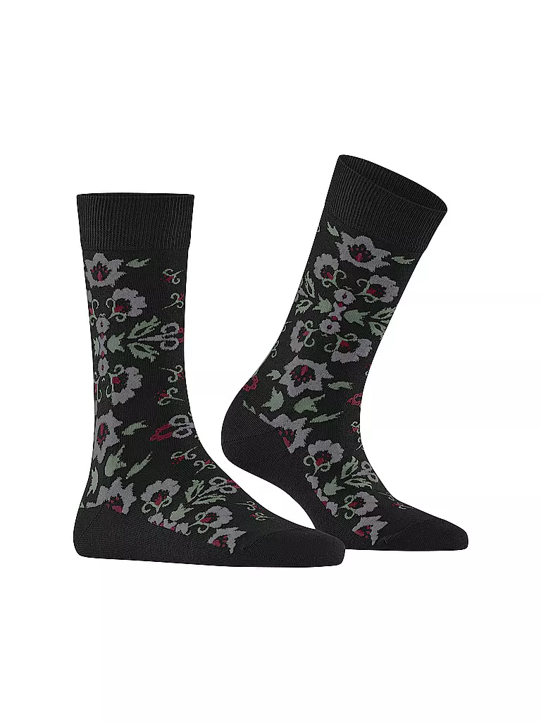 BURLINGTON | Calze da donna VELVET BLOOMS 36-41 nere | Nero