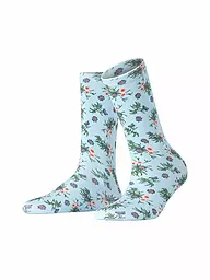 BURLINGTON | Socken FLORAL ROMANCE 36-41 sesame | Blu chiaro