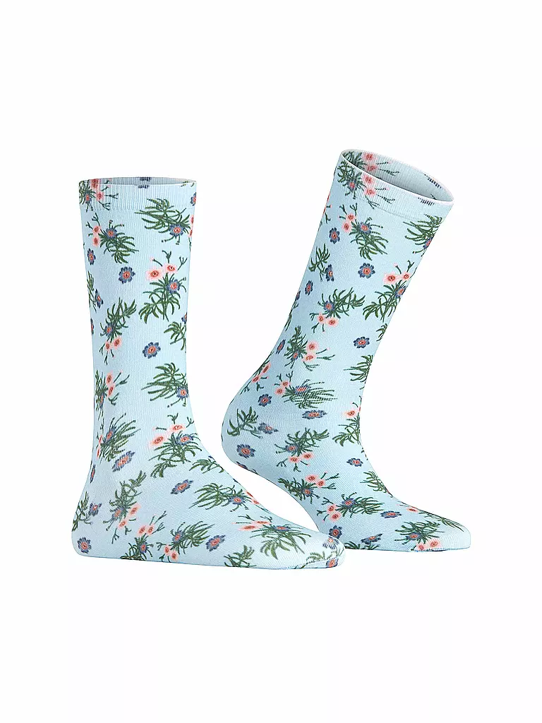BURLINGTON | Calze FLORAL ROMANCE 36-41 azzurro | 