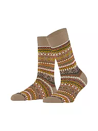 BURLINGTON | Calze da donna FAIR ISLE DELIGHT 36-41 nero | Cammello