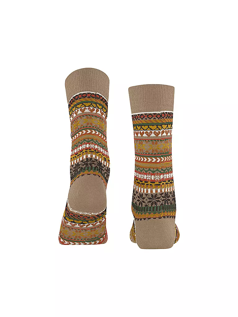 BURLINGTON | Calzini da donna FAIR ISLE DELIGHT 36-41 camel | Cammello