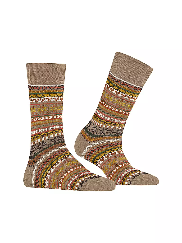 BURLINGTON | Calzini da donna FAIR ISLE DELIGHT 36-41 camel | Cammello