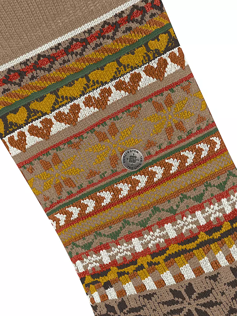 BURLINGTON | Calzini da donna FAIR ISLE DELIGHT 36-41 camel | Cammello