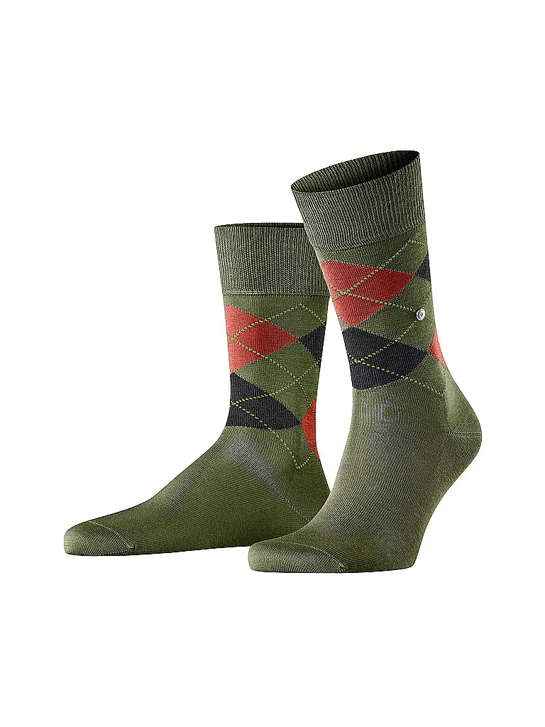 BURLINGTON | Calzini da uomo 40-46 MANCHESTER fluorite | Oliva