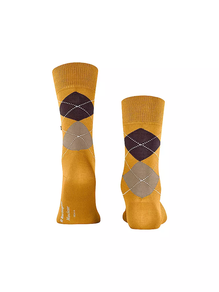 BURLINGTON | Calzini da uomo 40-46 MANCHESTER giallo tuorlo | Giallo