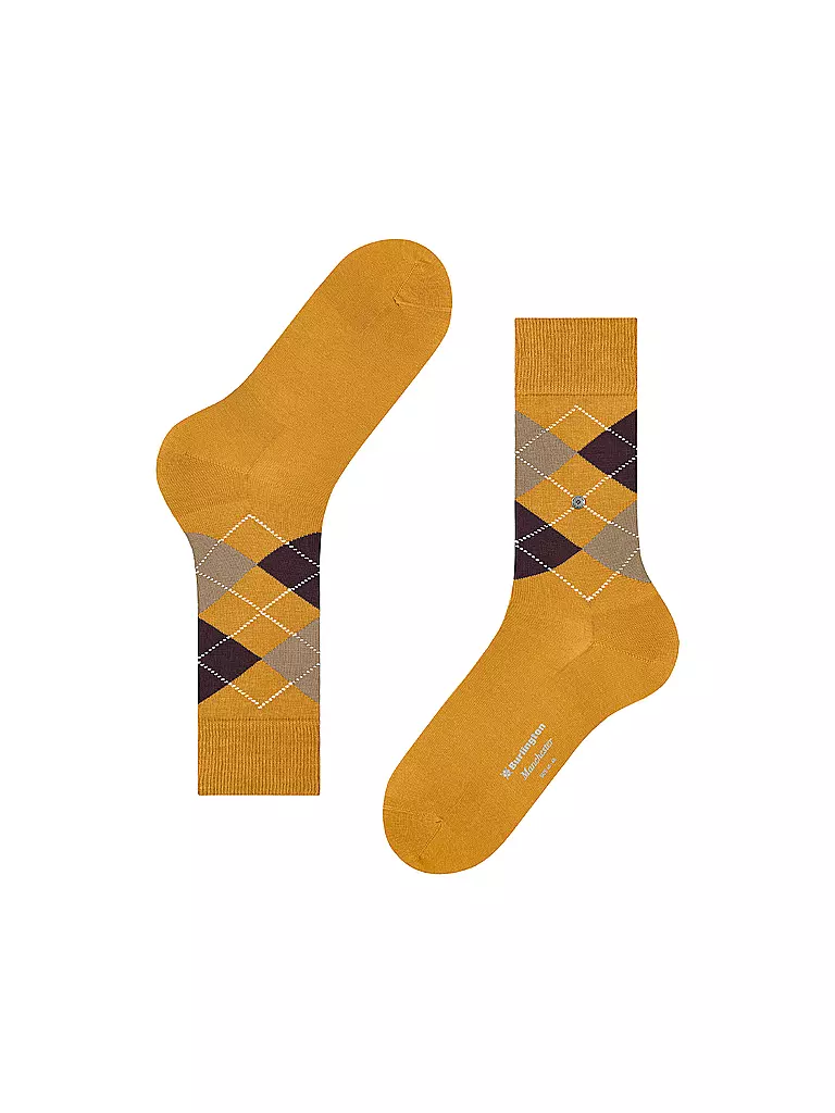 BURLINGTON | Calzini da uomo 40-46 MANCHESTER giallo tuorlo | Giallo