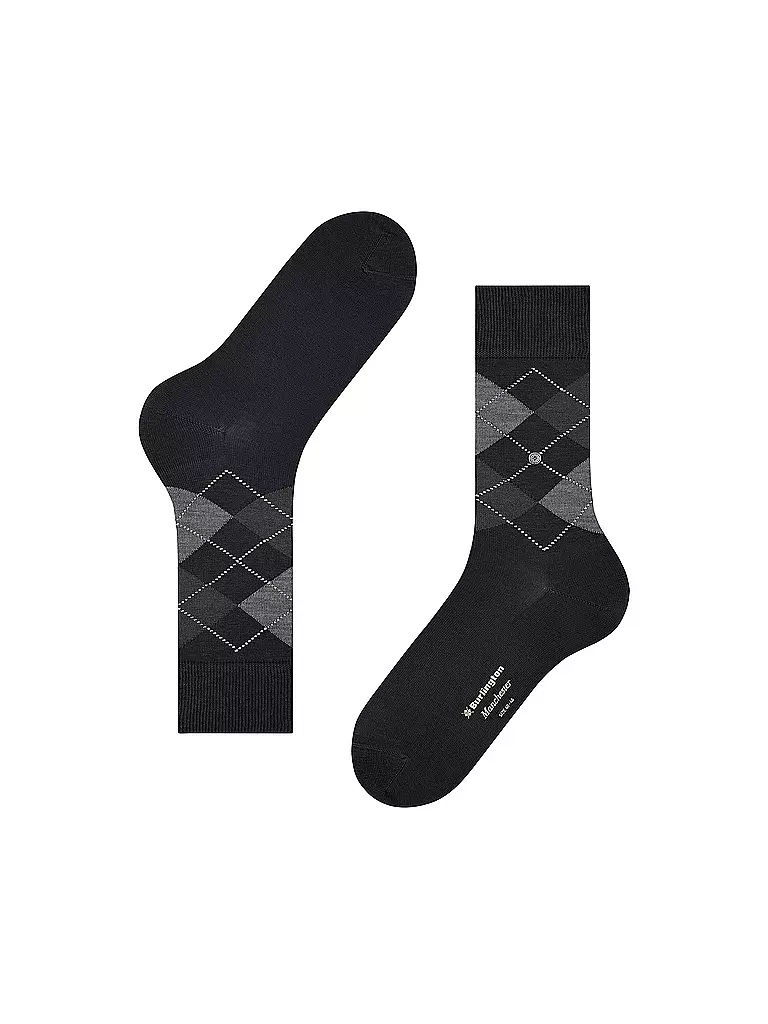 BURLINGTON | Calzini da uomo 40-46 MANCHESTER neri | Nero