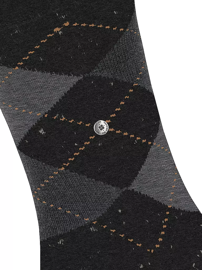 BURLINGTON | Calzini da uomo DUNDEE 40-46 antracite melange | Nero